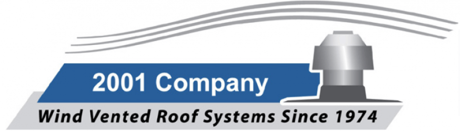 2001 company, wind vented roof systems since 1974, logo