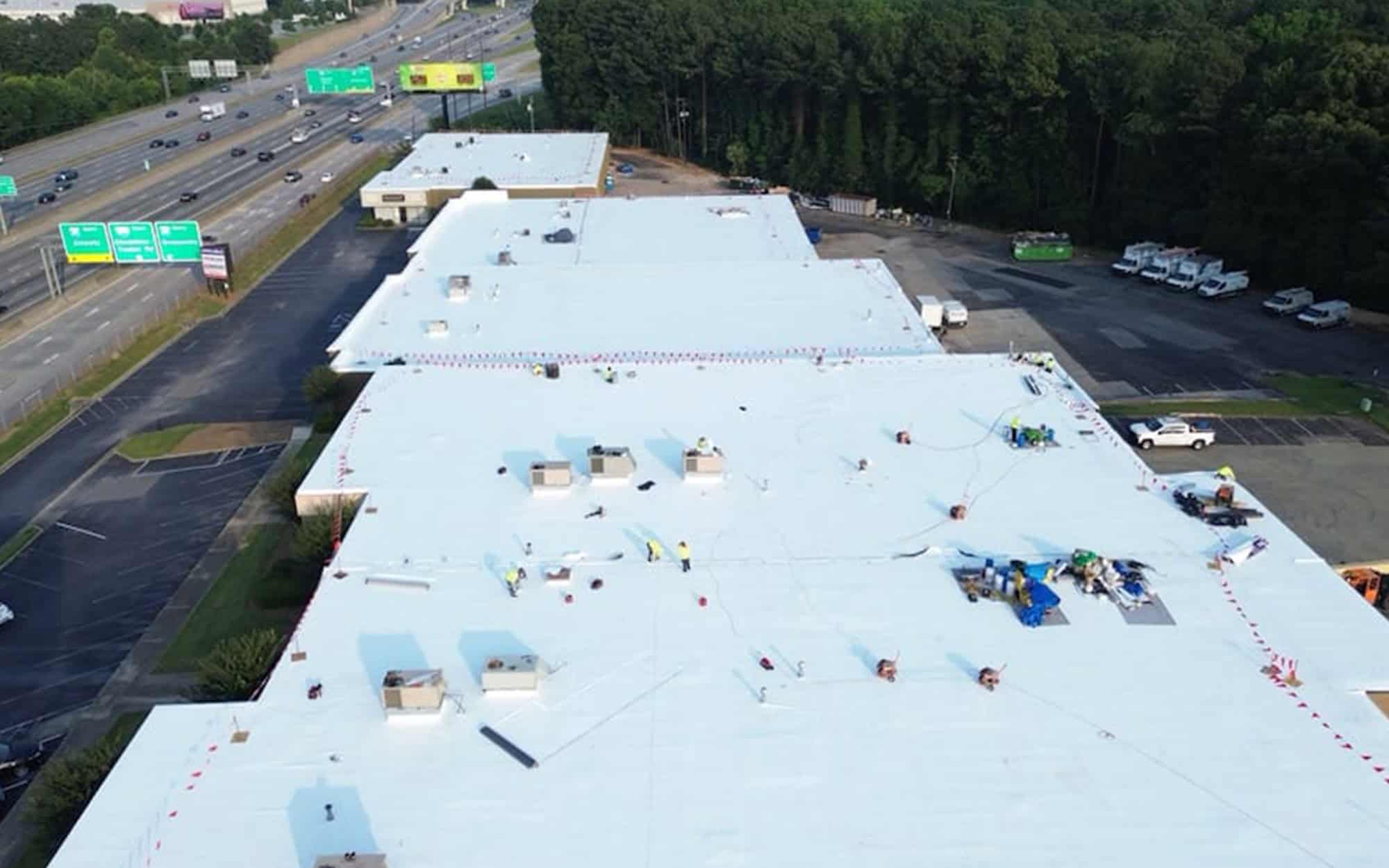 Aerial View Of Tpo Roof