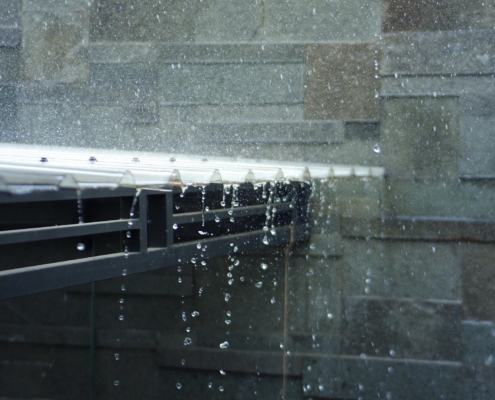 Metal Roof In In The Rain