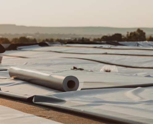 Commercial Roof With Pvc Roll